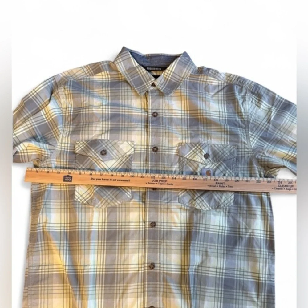 NWT MENS CARHARTT RUGGED FLEX FIT LONG SLEEVE BUTTON DOWN SIZE LARGE - Picture 6 of 8